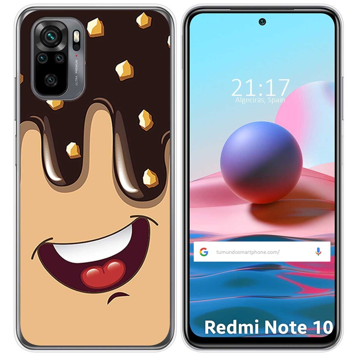 Funda Gel Tpu para Xiaomi Redmi Note 10 / 10S diseño Helado Chocolate Dibujos