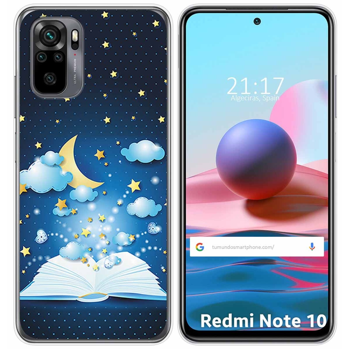 Funda Gel Tpu para Xiaomi Redmi Note 10 / 10S diseño Libro Cuentos Dibujos