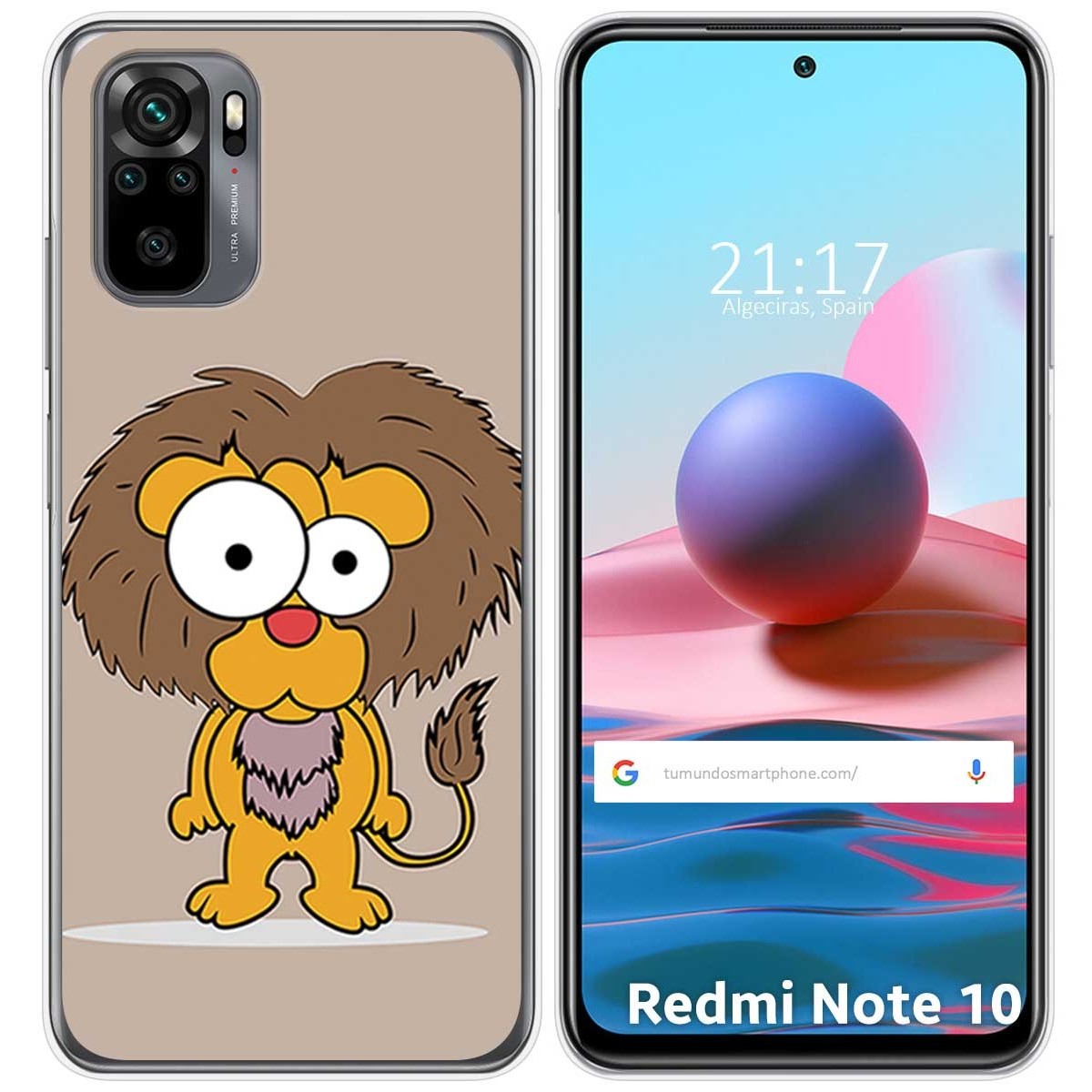 Funda Gel Tpu para Xiaomi Redmi Note 10 / 10S diseño Leon Dibujos