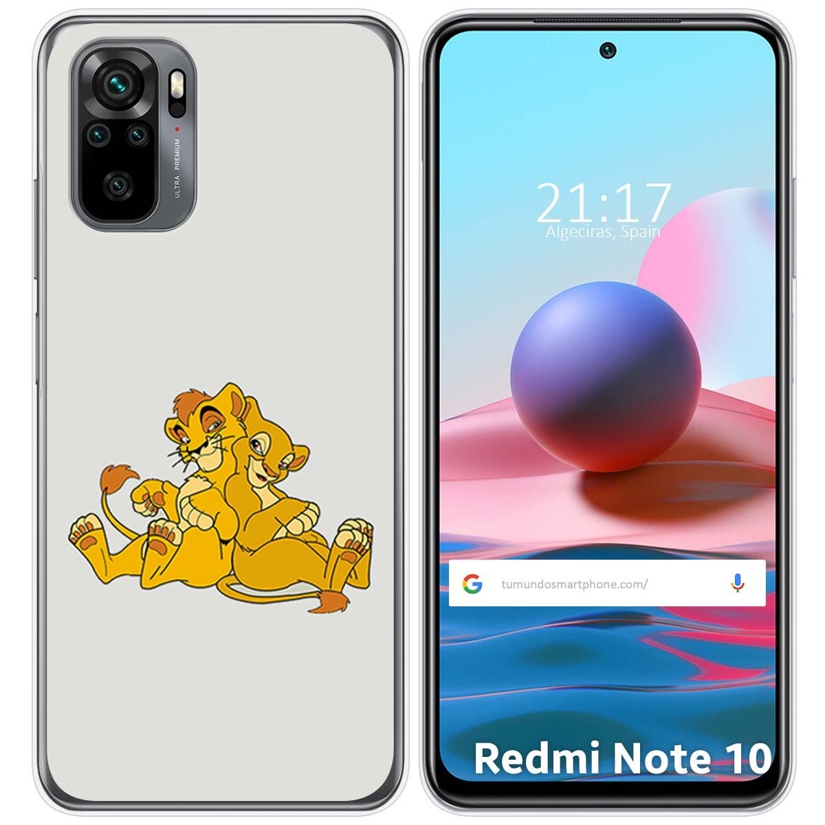 Funda Gel Tpu para Xiaomi Redmi Note 10 / 10S diseño Leones Dibujos
