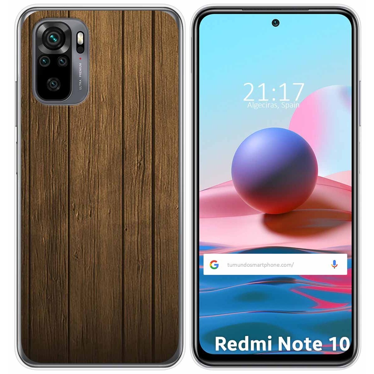 Funda Gel Tpu para Xiaomi Redmi Note 10 / 10S diseño Madera Dibujos