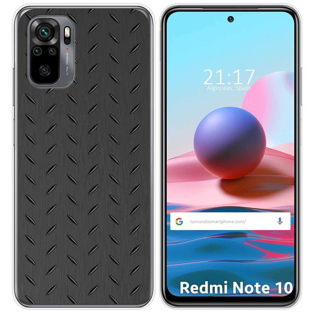 Funda Gel Tpu para Xiaomi Redmi Note 10 / 10S diseño Metal Dibujos