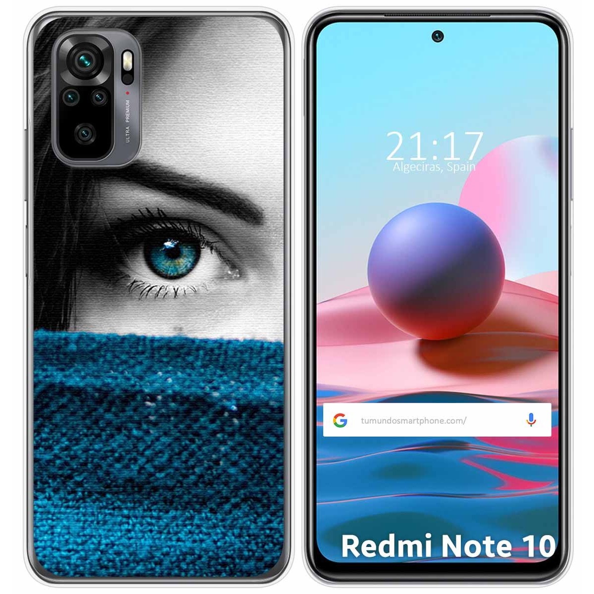 Funda Gel Tpu para Xiaomi Redmi Note 10 / 10S diseño Ojo Dibujos