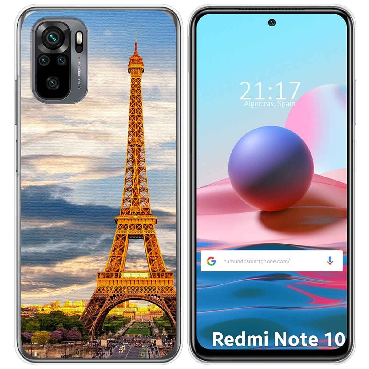 Funda Gel Tpu para Xiaomi Redmi Note 10 / 10S diseño Paris Dibujos