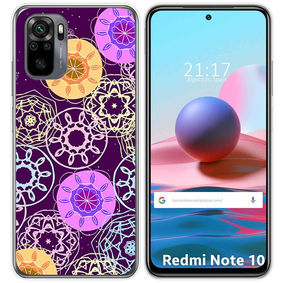 Funda Gel Tpu para Xiaomi Redmi Note 10 / 10S diseño Radial Dibujos