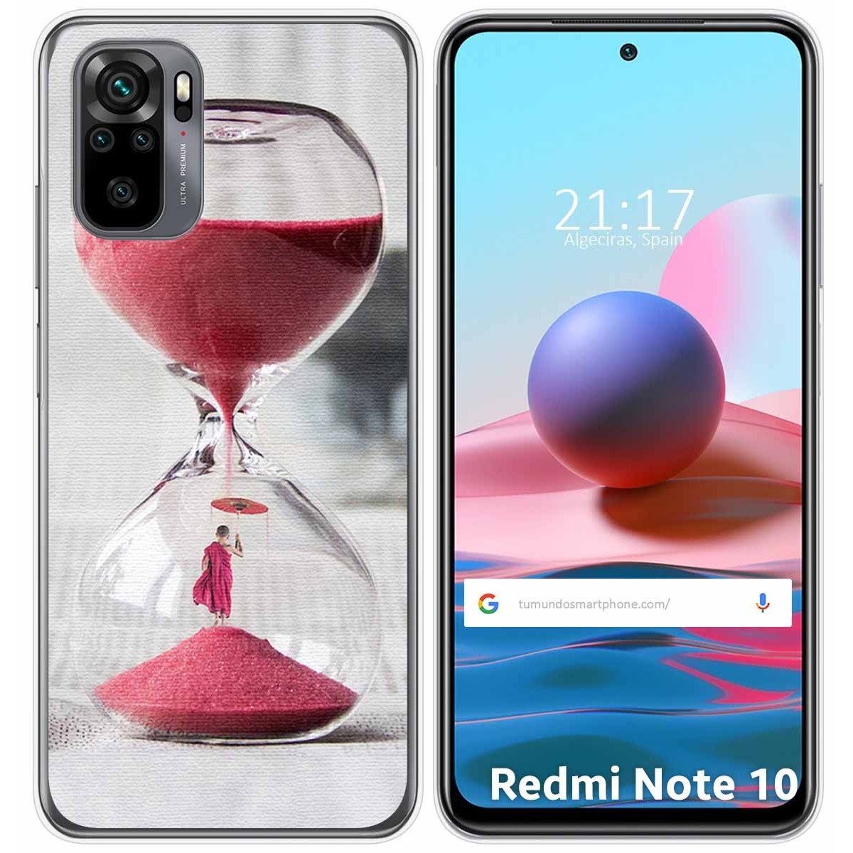 Funda Gel Tpu para Xiaomi Redmi Note 10 / 10S diseño Reloj Dibujos