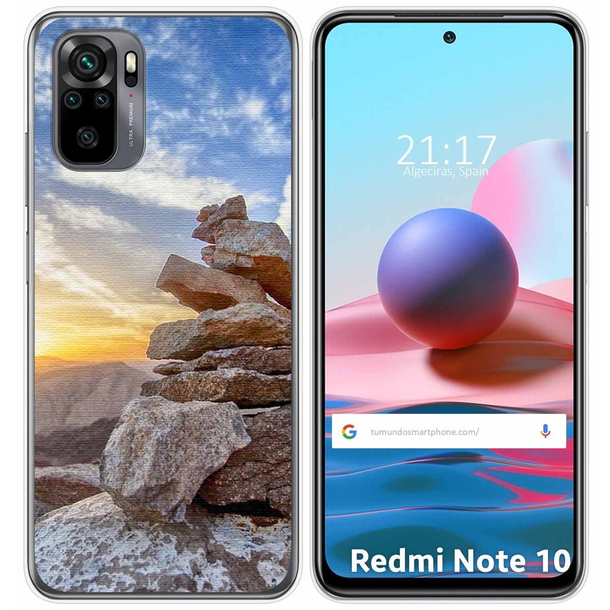Funda Gel Tpu para Xiaomi Redmi Note 10 / 10S diseño Sunset Dibujos