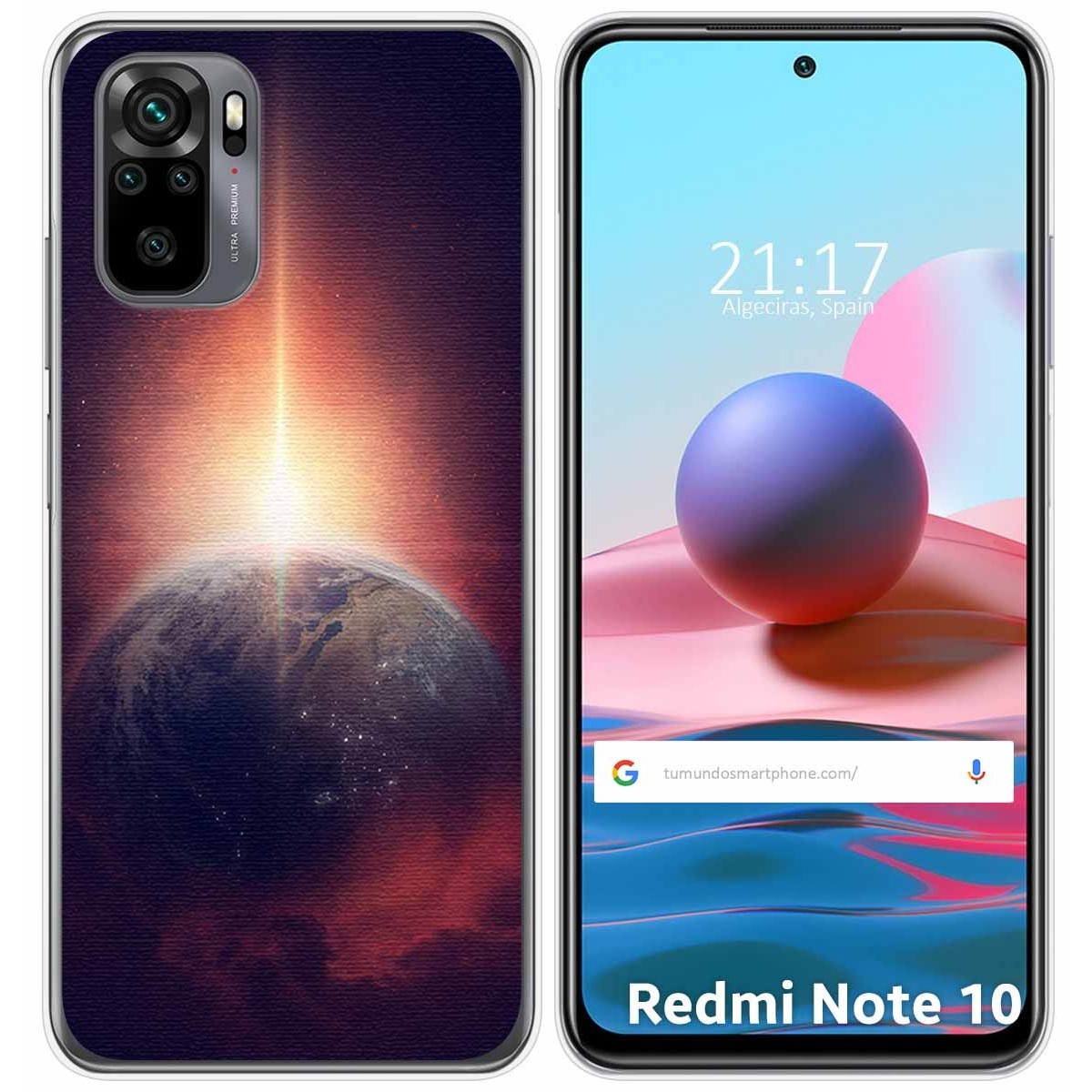 Funda Gel Tpu para Xiaomi Redmi Note 10 / 10S diseño Tierra Dibujos