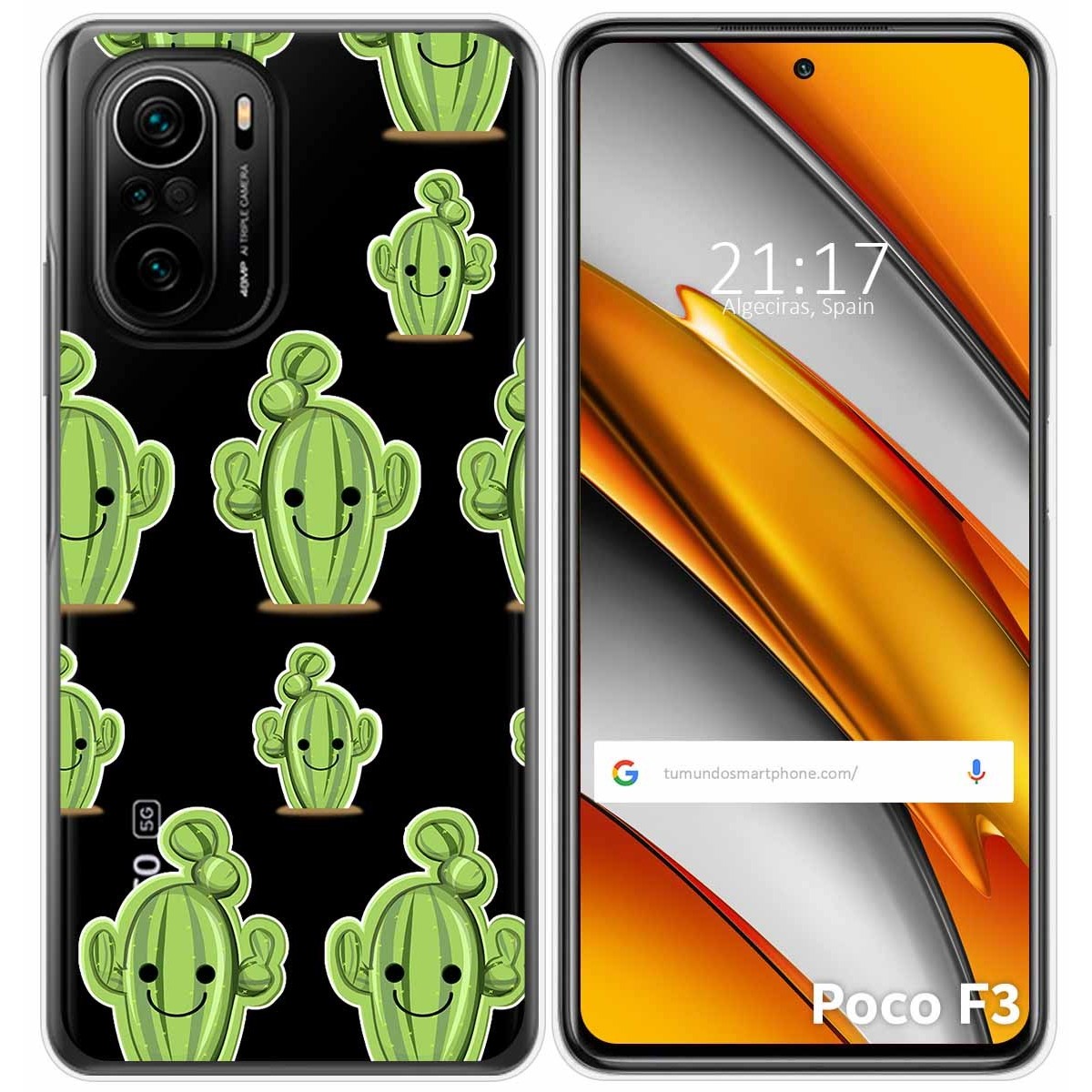 Funda Gel Transparente para Xiaomi POCO F3 5G / Mi 11i 5G diseño Cactus Dibujos