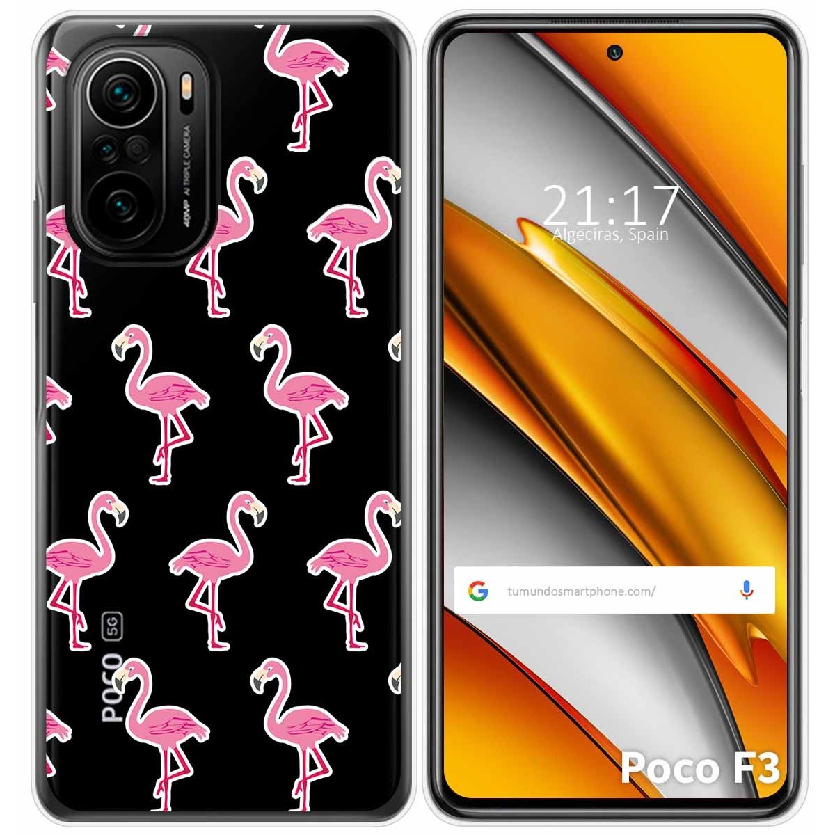 Funda Gel Transparente para Xiaomi POCO F3 5G / Mi 11i 5G diseño Flamenco Dibujos