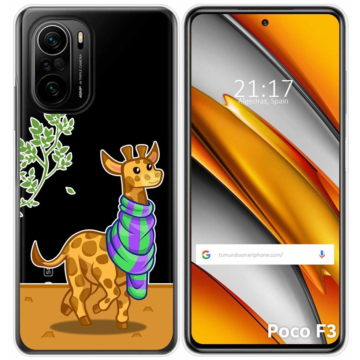Funda Gel Transparente para Xiaomi POCO F3 5G / Mi 11i 5G diseño Jirafa Dibujos