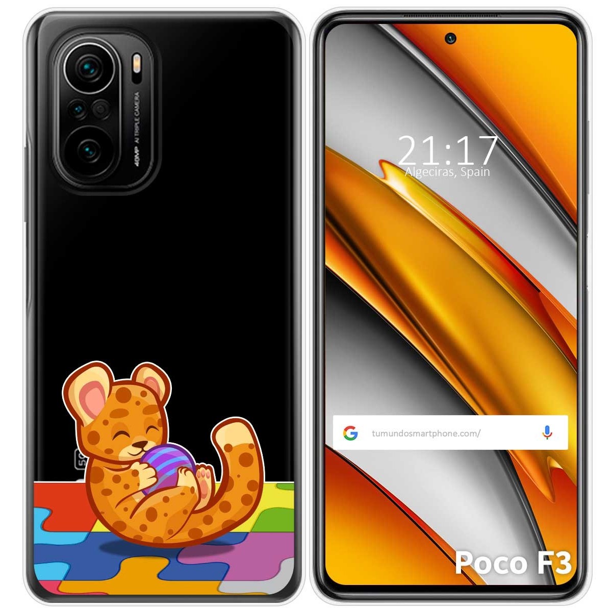Funda Gel Transparente para Xiaomi POCO F3 5G / Mi 11i 5G diseño Leopardo Dibujos
