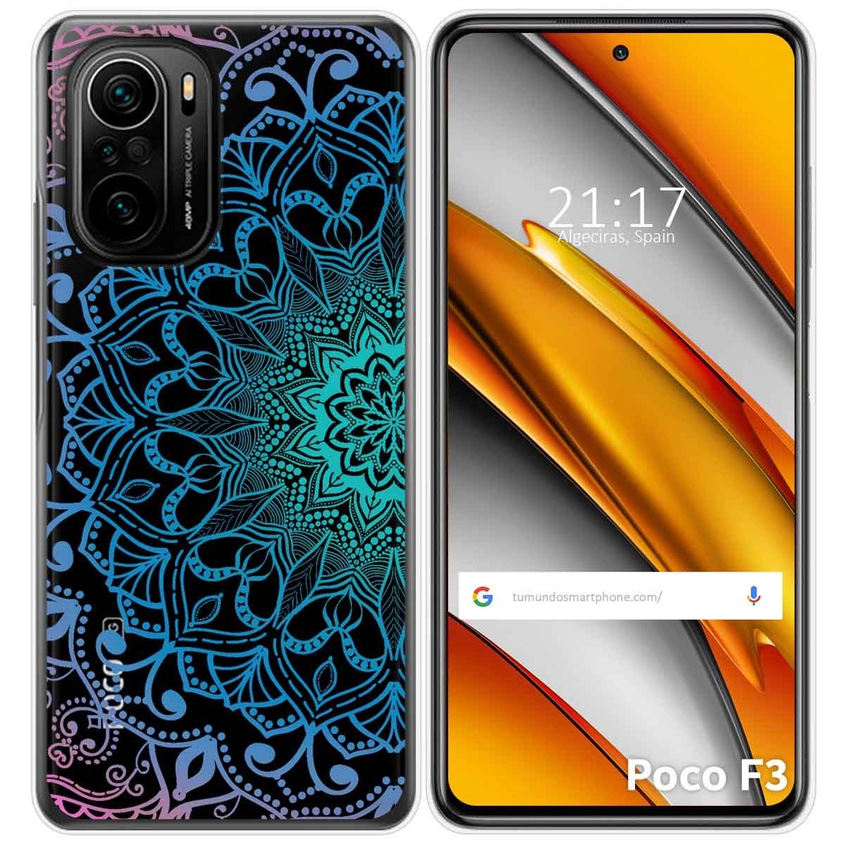Funda Gel Transparente para Xiaomi POCO F3 5G / Mi 11i 5G diseño Mandala Dibujos