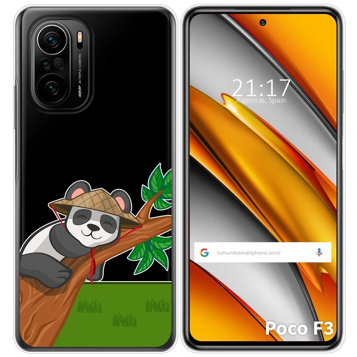 Funda Gel Transparente para Xiaomi POCO F3 5G / Mi 11i 5G diseño Panda Dibujos
