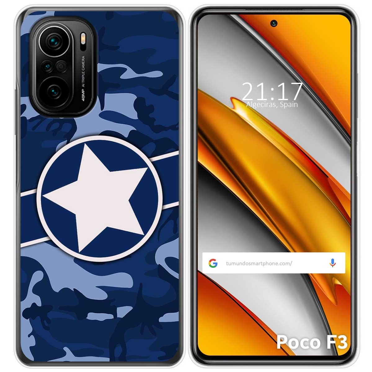 Funda Gel Tpu para Xiaomi POCO F3 5G / Mi 11i 5G diseño Camuflaje 03 Dibujos