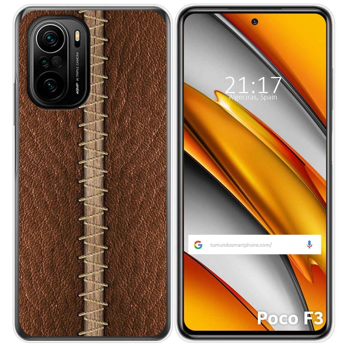 Funda Gel Tpu para Xiaomi POCO F3 5G / Mi 11i 5G diseño Cuero 01 Dibujos