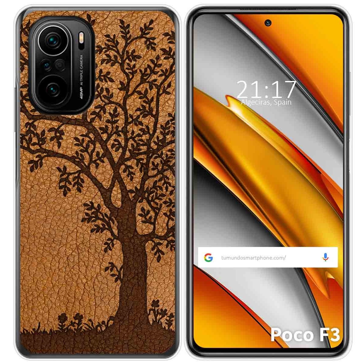 Funda Gel Tpu para Xiaomi POCO F3 5G / Mi 11i 5G diseño Cuero 03 Dibujos