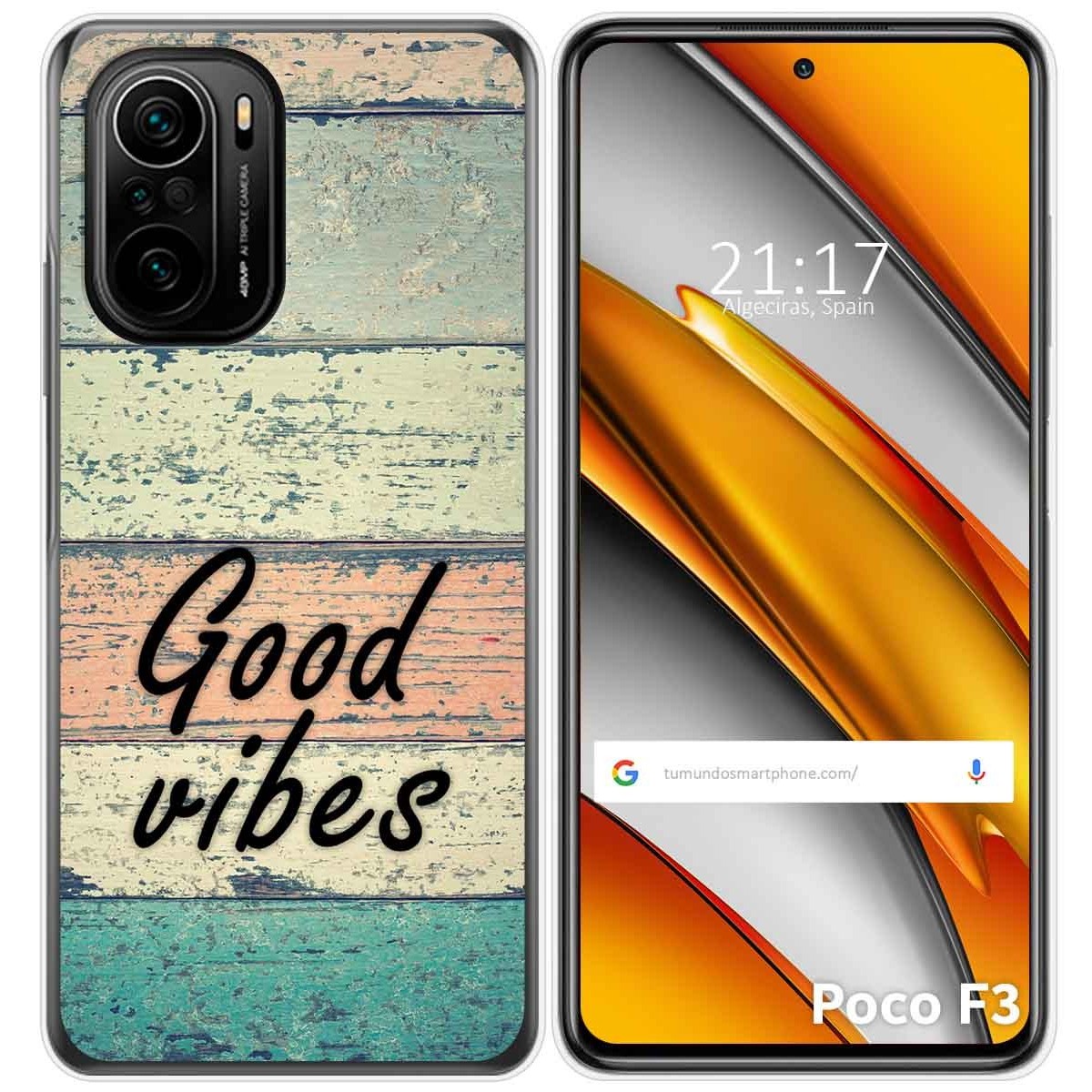 Funda Gel Tpu para Xiaomi POCO F3 5G / Mi 11i 5G diseño Madera 01 Dibujos