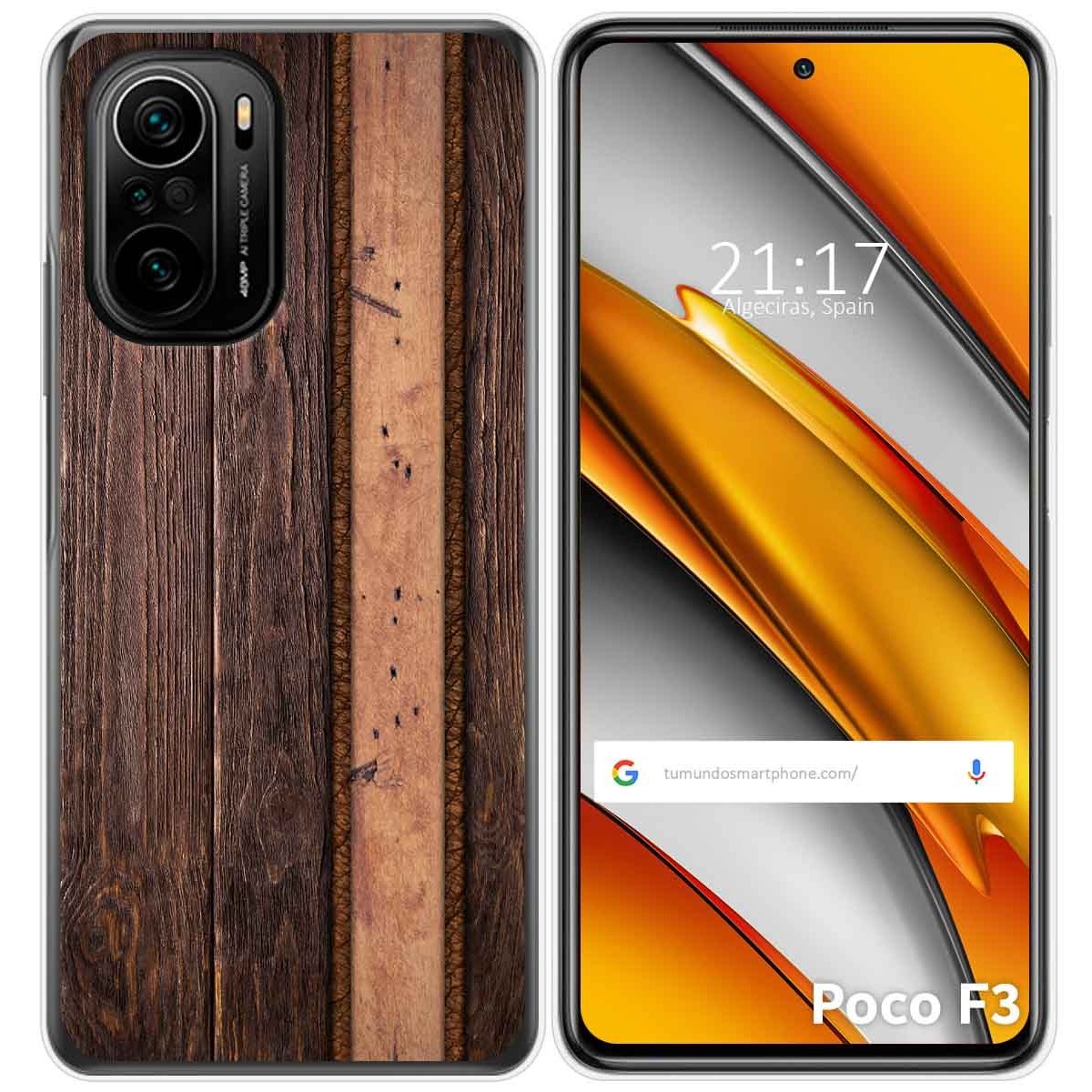 Funda Gel Tpu para Xiaomi POCO F3 5G / Mi 11i 5G diseño Madera 05 Dibujos