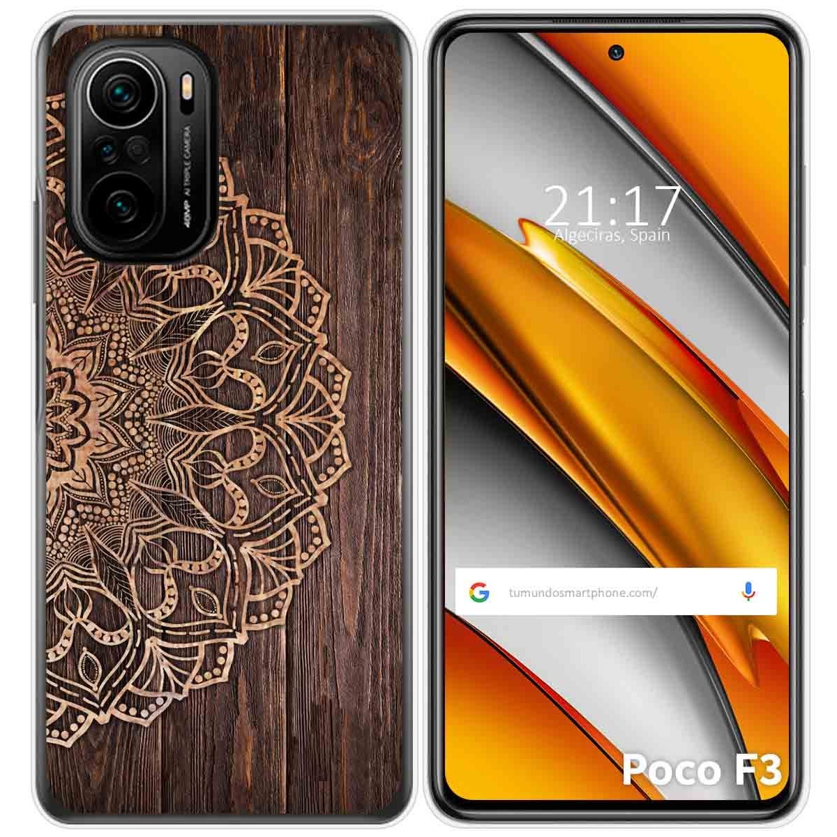 Funda Gel Tpu para Xiaomi POCO F3 5G / Mi 11i 5G diseño Madera 06 Dibujos