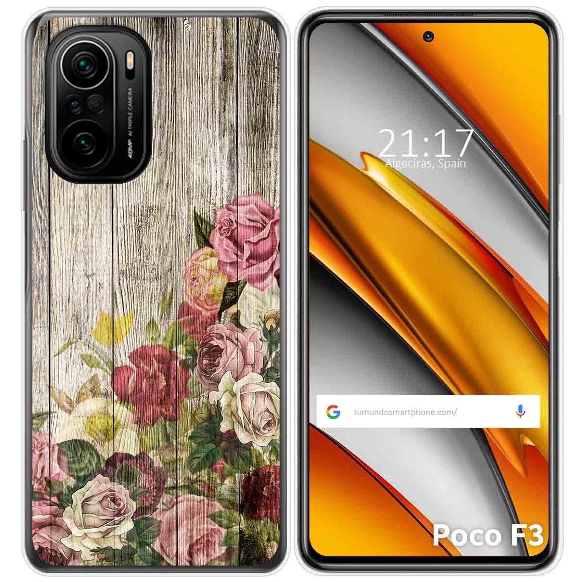 Funda Gel Tpu para Xiaomi POCO F3 5G / Mi 11i 5G diseño Madera 08 Dibujos