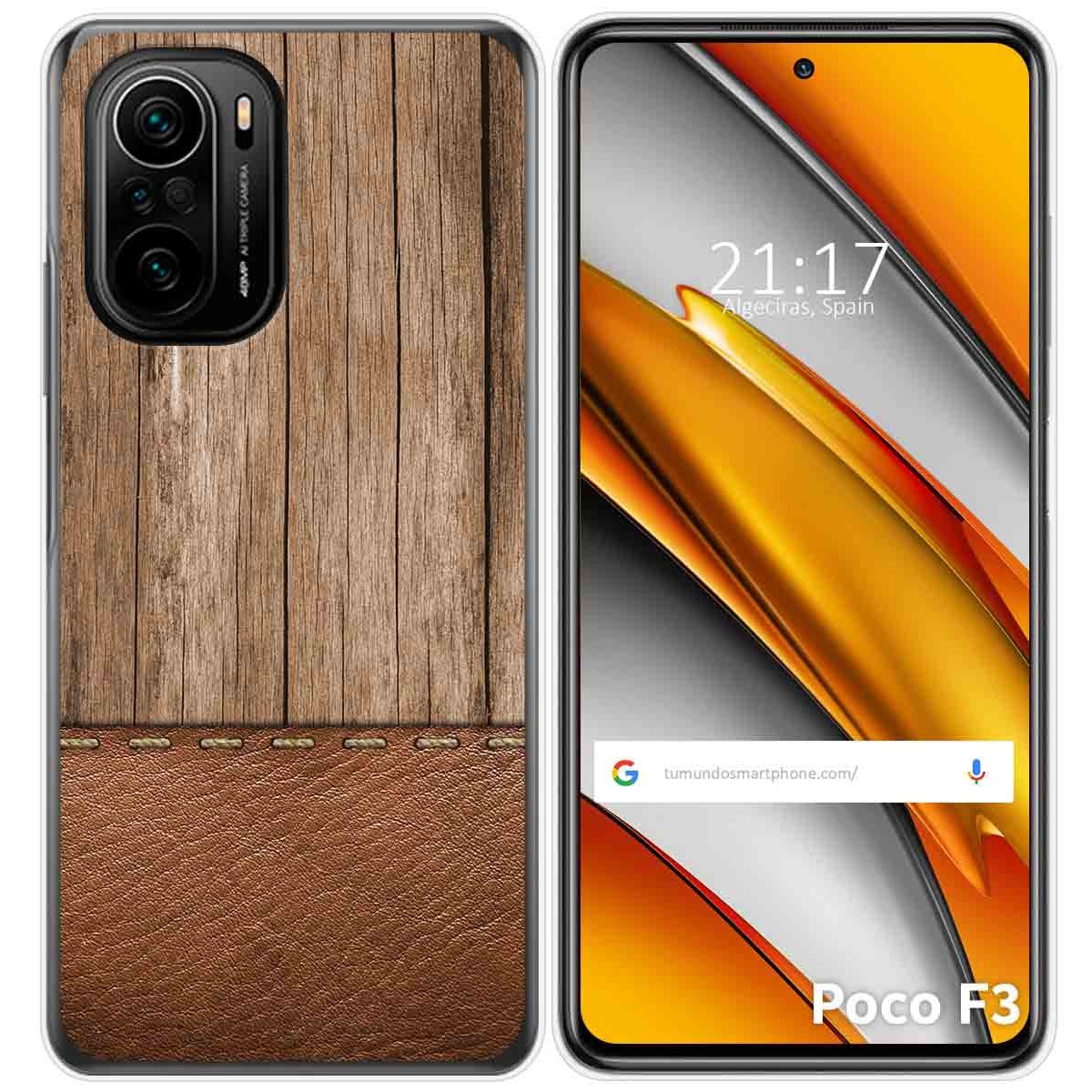 Funda Gel Tpu para Xiaomi POCO F3 5G / Mi 11i 5G diseño Madera 09 Dibujos