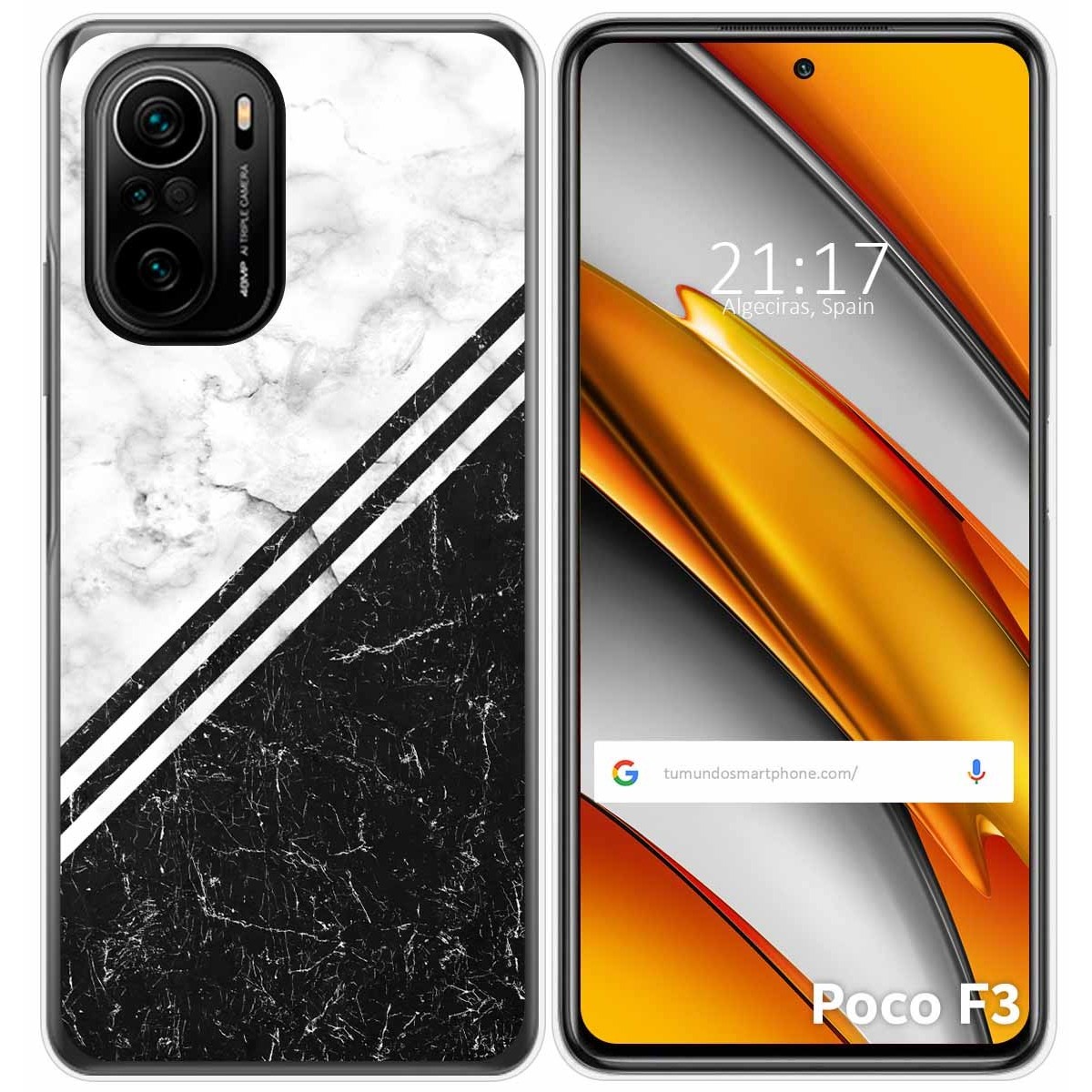 Funda Gel Tpu para Xiaomi POCO F3 5G / Mi 11i 5G diseño Mármol 01 Dibujos