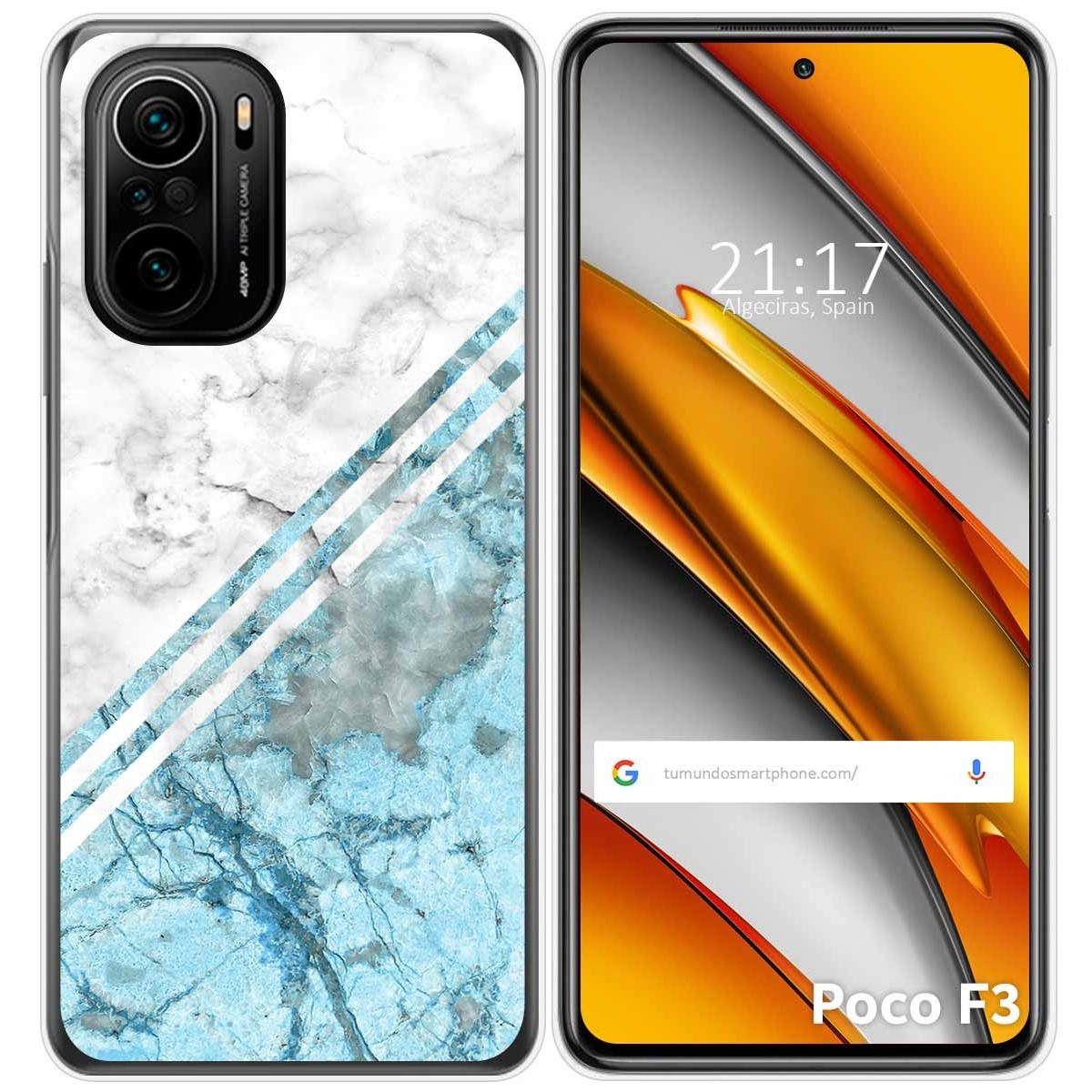 Funda Gel Tpu para Xiaomi POCO F3 5G / Mi 11i 5G diseño Mármol 02 Dibujos