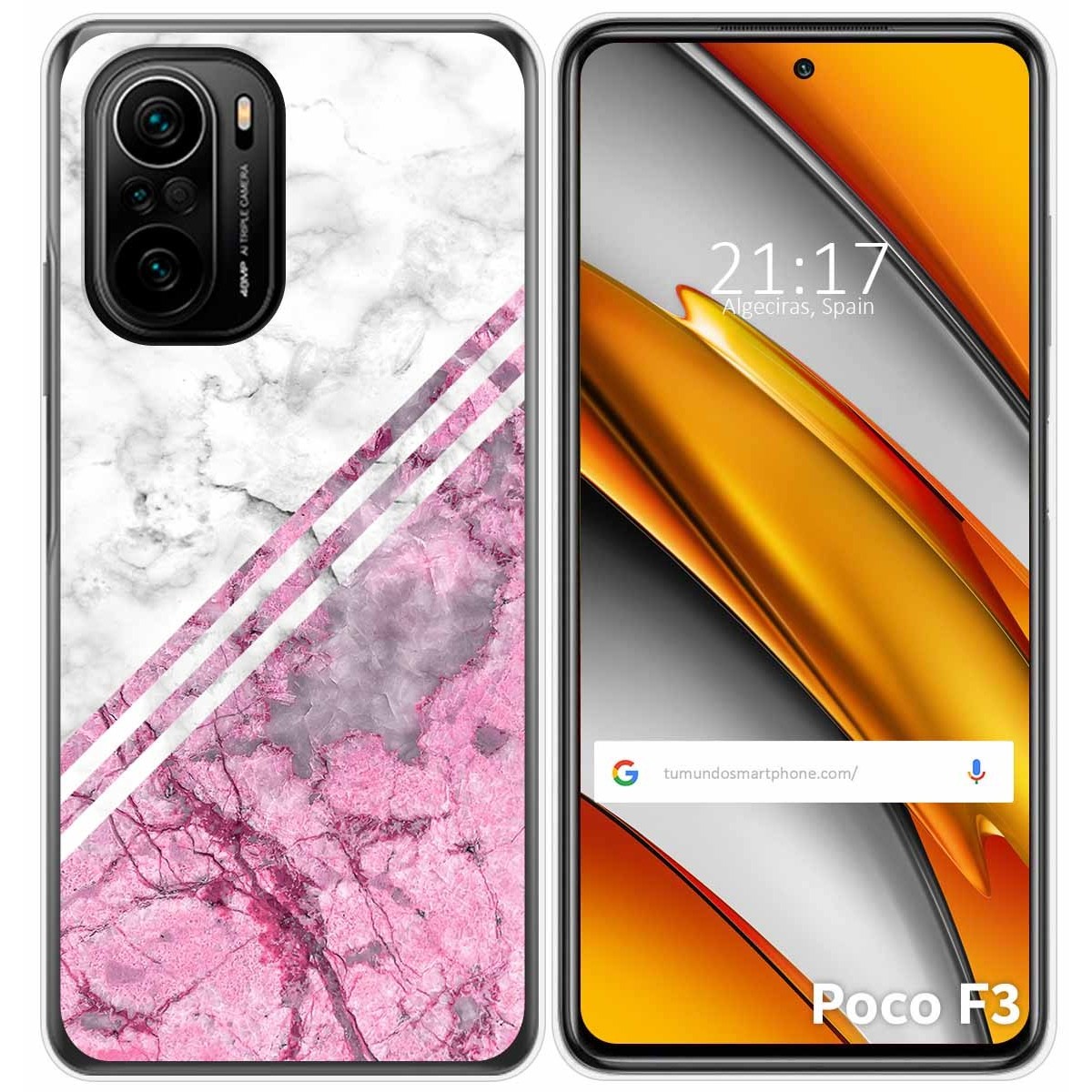 Funda Gel Tpu para Xiaomi POCO F3 5G / Mi 11i 5G diseño Mármol 03 Dibujos