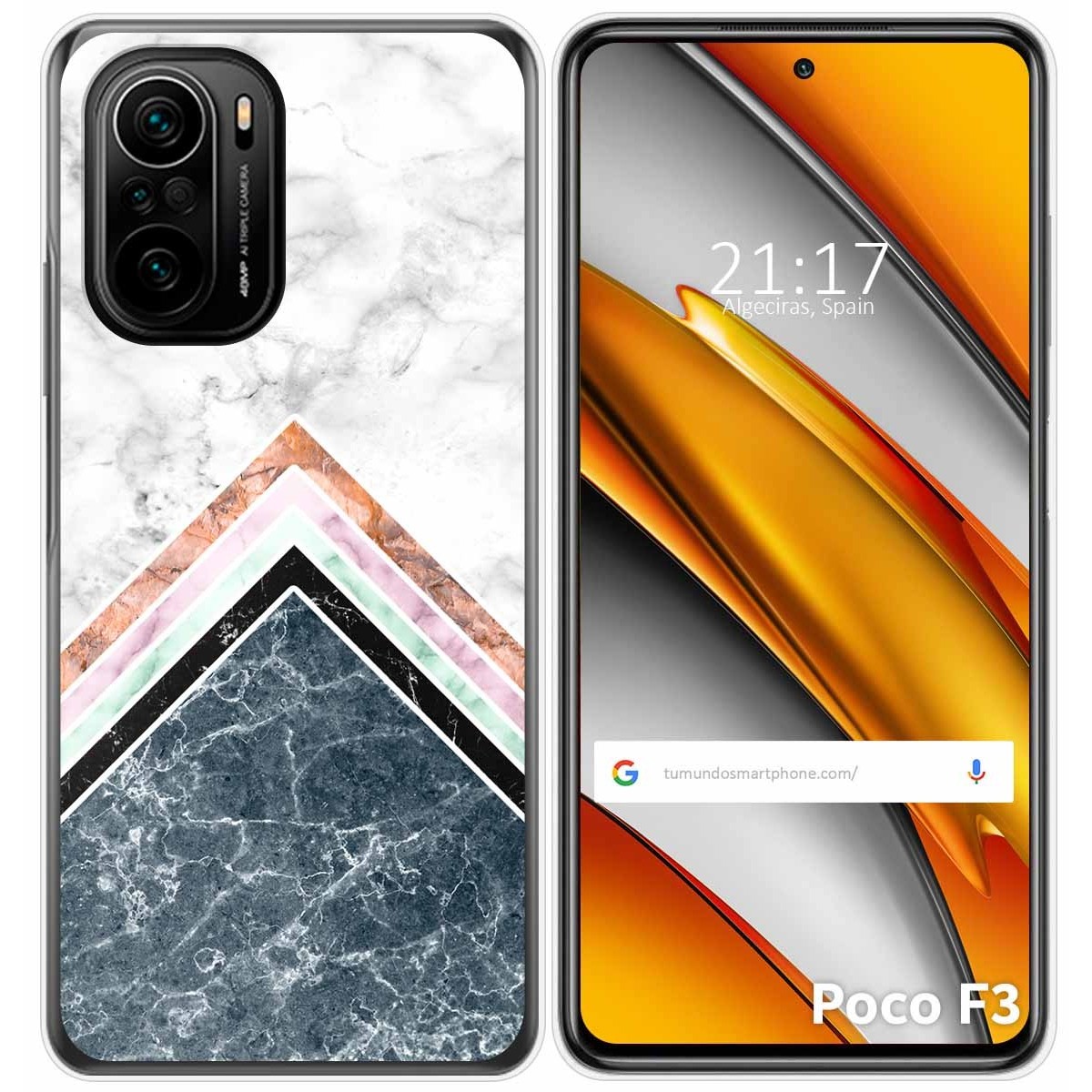Funda Gel Tpu para Xiaomi POCO F3 5G / Mi 11i 5G diseño Mármol 05 Dibujos