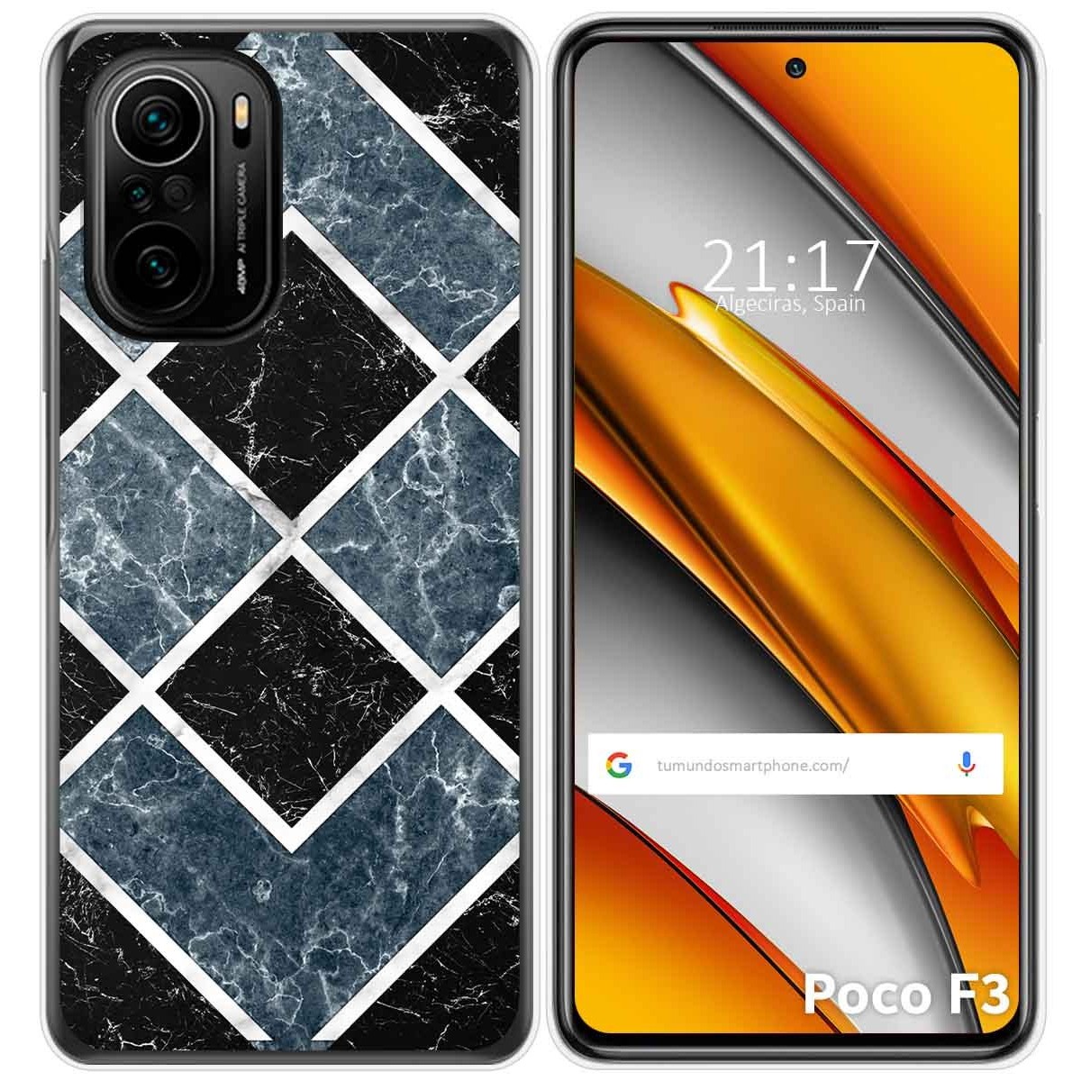 Funda Gel Tpu para Xiaomi POCO F3 5G / Mi 11i 5G diseño Mármol 06 Dibujos
