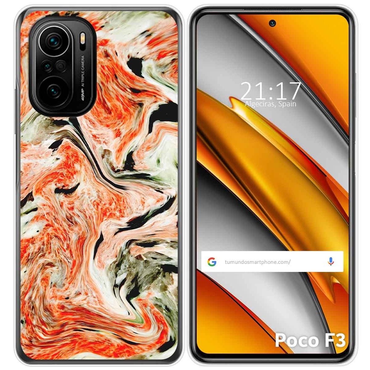 Funda Gel Tpu para Xiaomi POCO F3 5G / Mi 11i 5G diseño Mármol 12 Dibujos