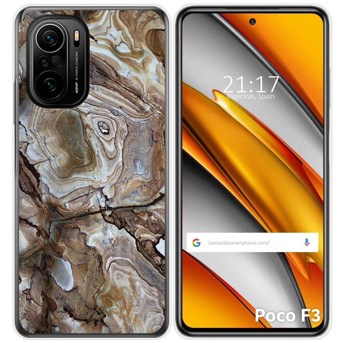 Funda Gel Tpu para Xiaomi POCO F3 5G / Mi 11i 5G diseño Mármol 14 Dibujos