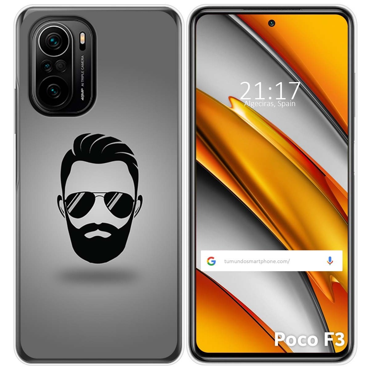 Funda Gel Tpu para Xiaomi POCO F3 5G / Mi 11i 5G diseño Barba Dibujos