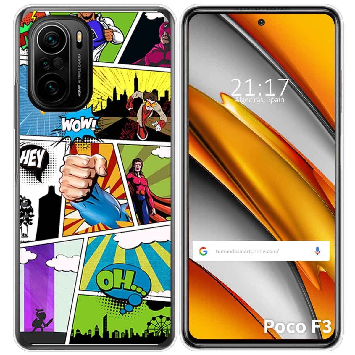 Funda Gel Tpu para Xiaomi POCO F3 5G / Mi 11i 5G diseño Comic Dibujos