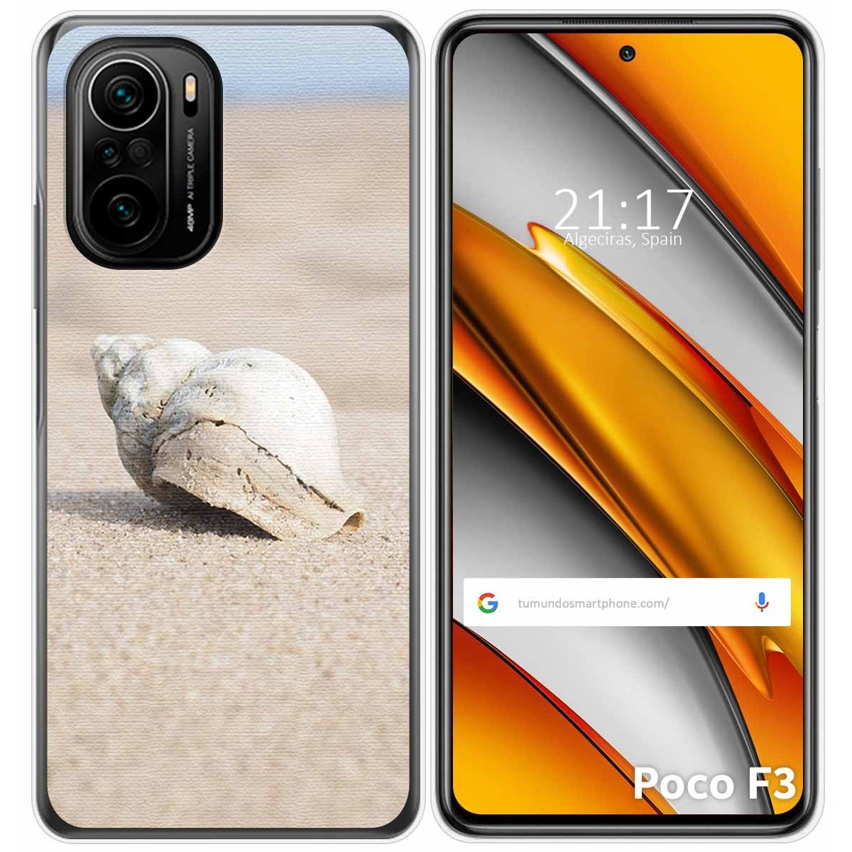 Funda Gel Tpu para Xiaomi POCO F3 5G / Mi 11i 5G diseño Concha Dibujos