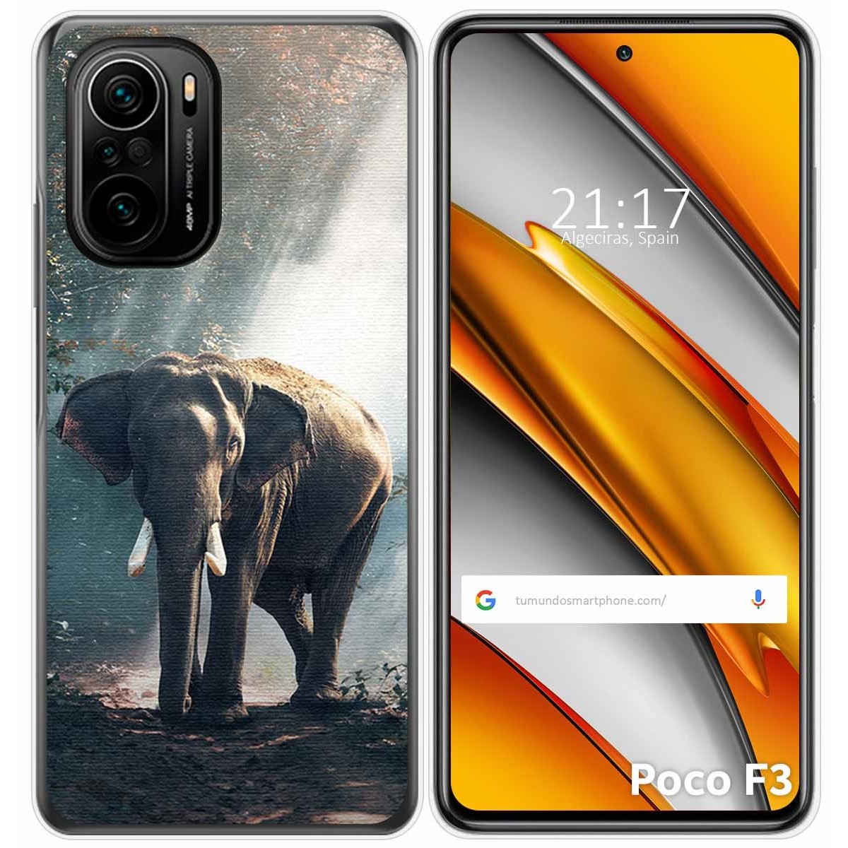 Funda Gel Tpu para Xiaomi POCO F3 5G / Mi 11i 5G diseño Elefante Dibujos