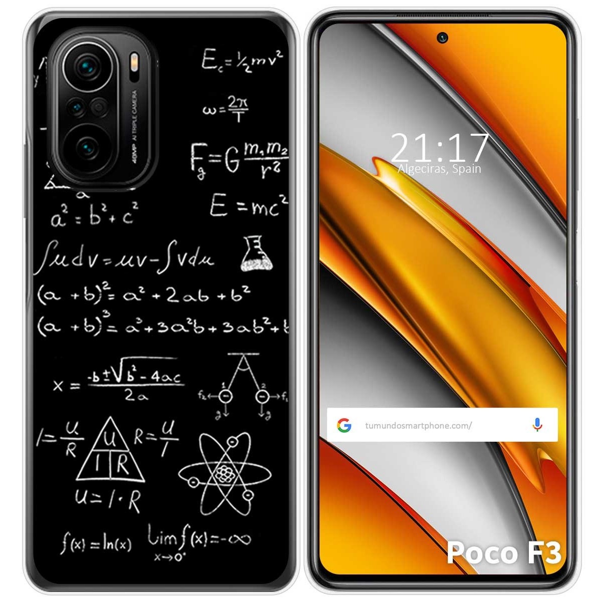 Funda Gel Tpu para Xiaomi POCO F3 5G / Mi 11i 5G diseño Formulas Dibujos