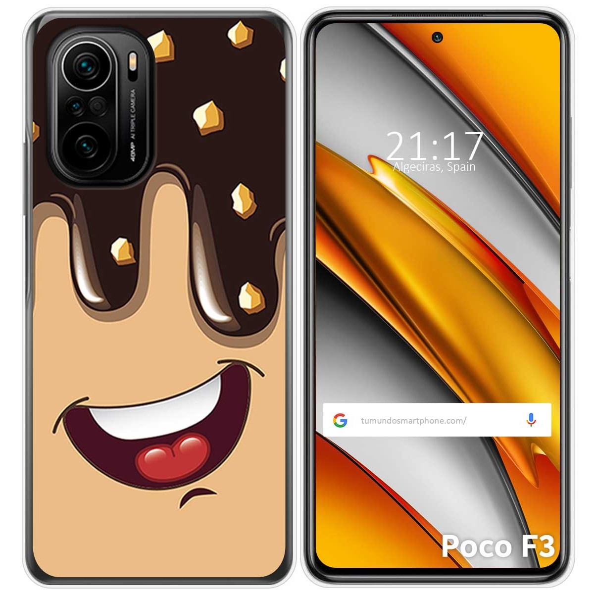 Funda Gel Tpu para Xiaomi POCO F3 5G / Mi 11i 5G diseño Helado Chocolate Dibujos