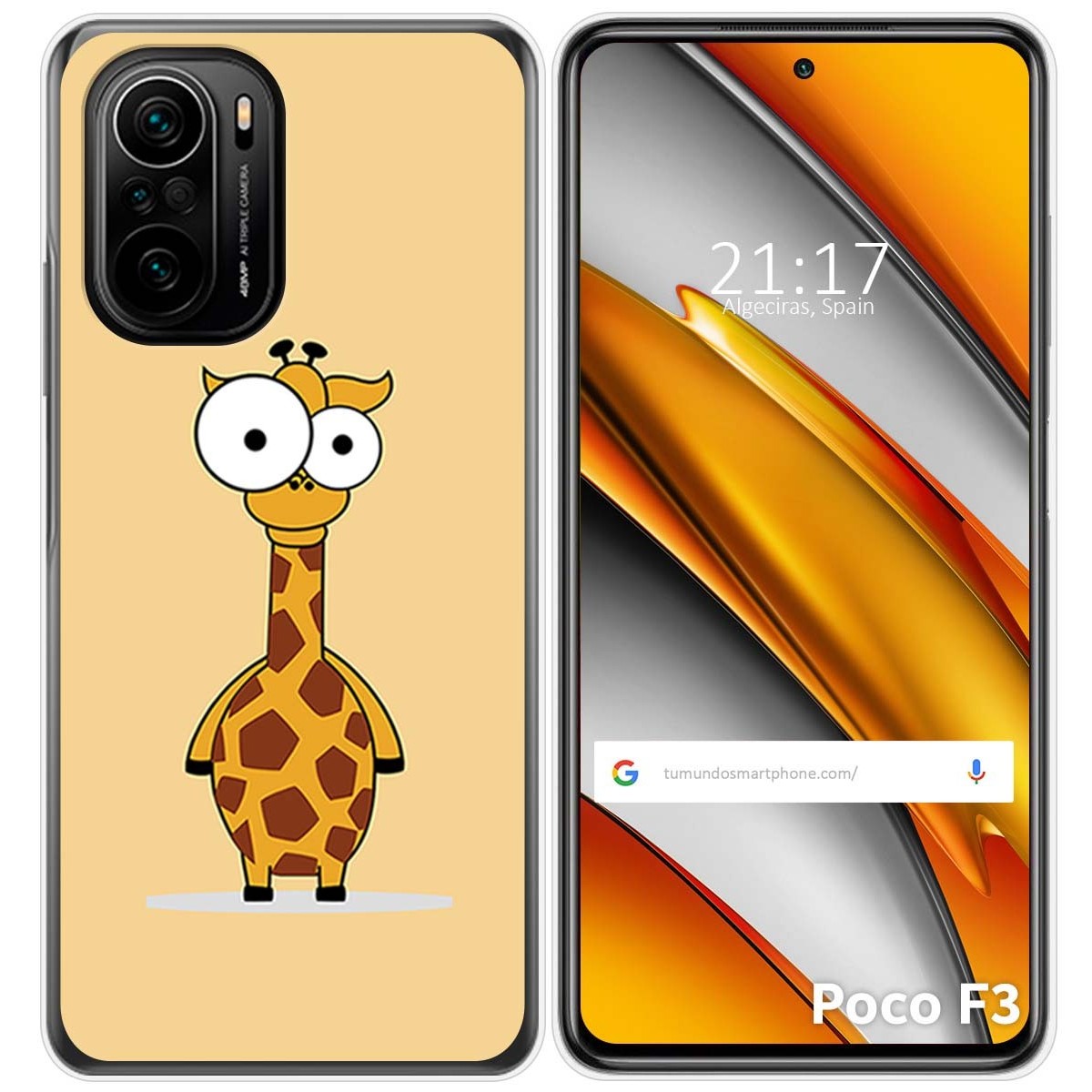 Funda Gel Tpu para Xiaomi POCO F3 5G / Mi 11i 5G diseño Jirafa Dibujos