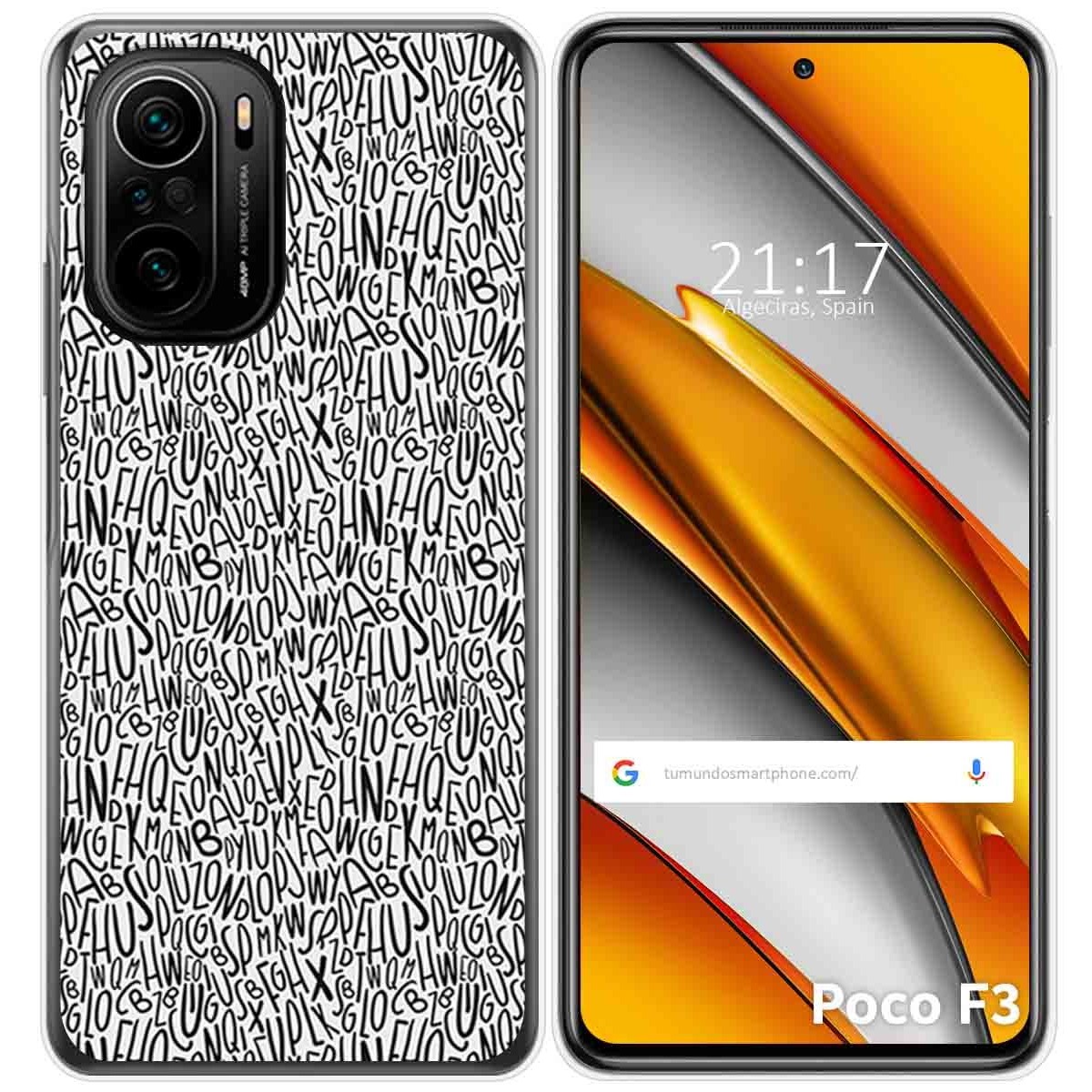 Funda Gel Tpu para Xiaomi POCO F3 5G / Mi 11i 5G diseño Letras Dibujos