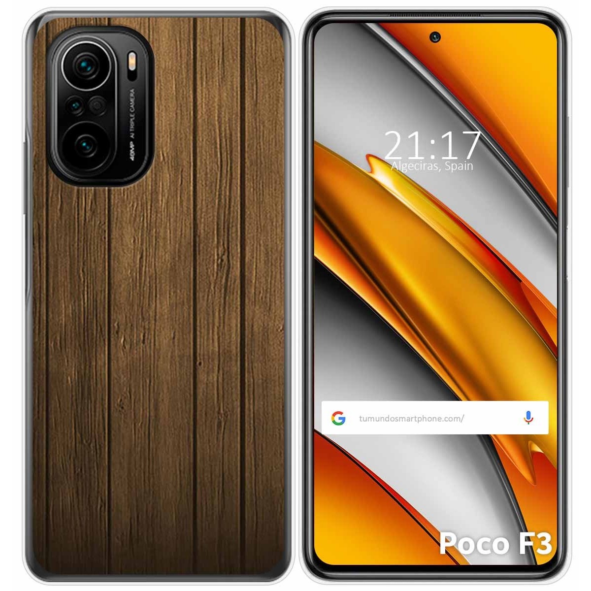 Funda Gel Tpu para Xiaomi POCO F3 5G / Mi 11i 5G diseño Madera Dibujos