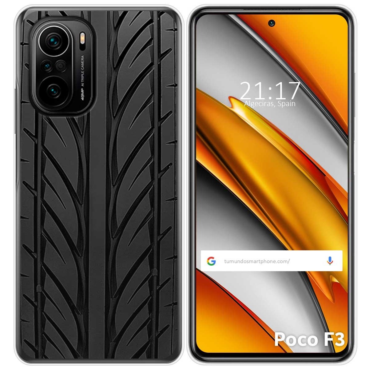 Funda Gel Tpu para Xiaomi POCO F3 5G / Mi 11i 5G diseño Neumatico Dibujos