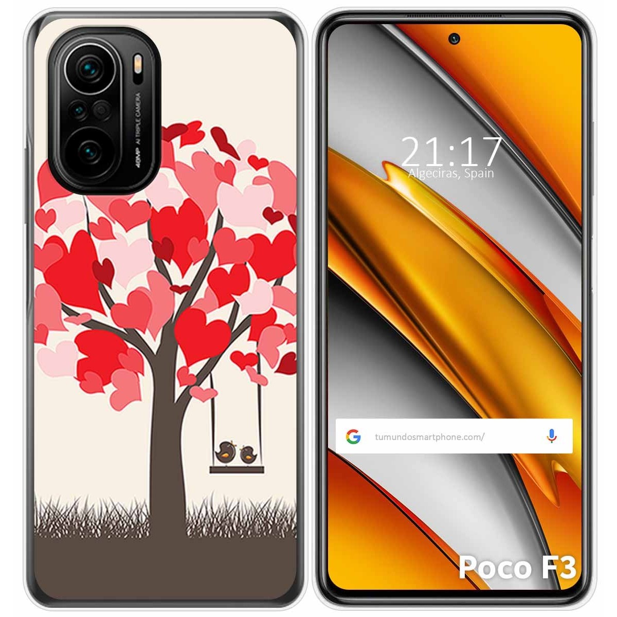 Funda Gel Tpu para Xiaomi POCO F3 5G / Mi 11i 5G diseño Pajaritos Dibujos