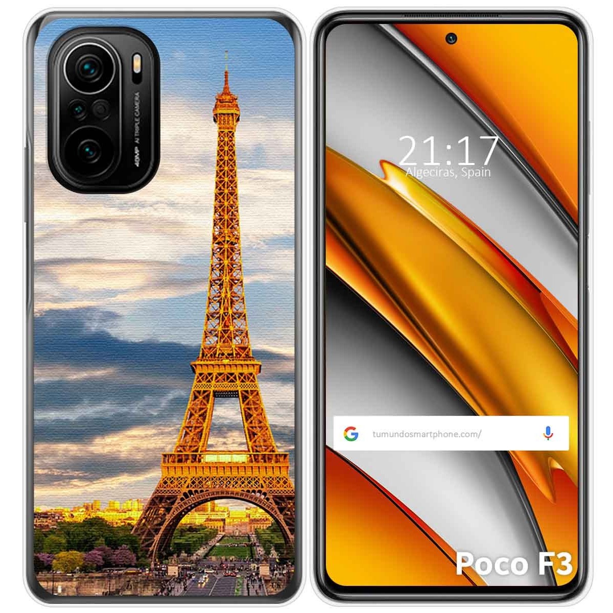 Funda Gel Tpu para Xiaomi POCO F3 5G / Mi 11i 5G diseño Paris Dibujos