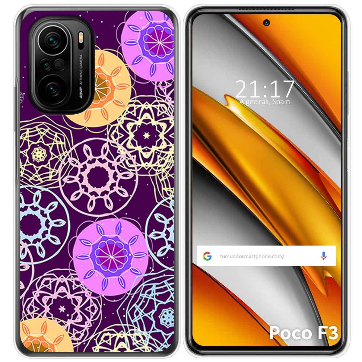 Funda Gel Tpu para Xiaomi POCO F3 5G / Mi 11i 5G diseño Radial Dibujos