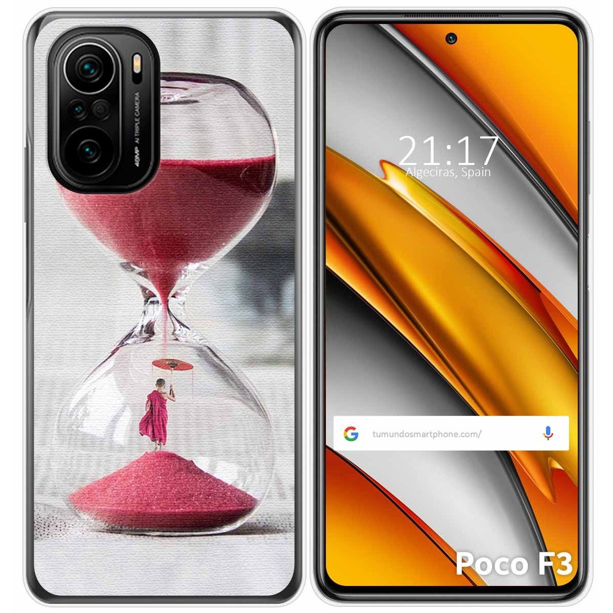 Funda Gel Tpu para Xiaomi POCO F3 5G / Mi 11i 5G diseño Reloj Dibujos
