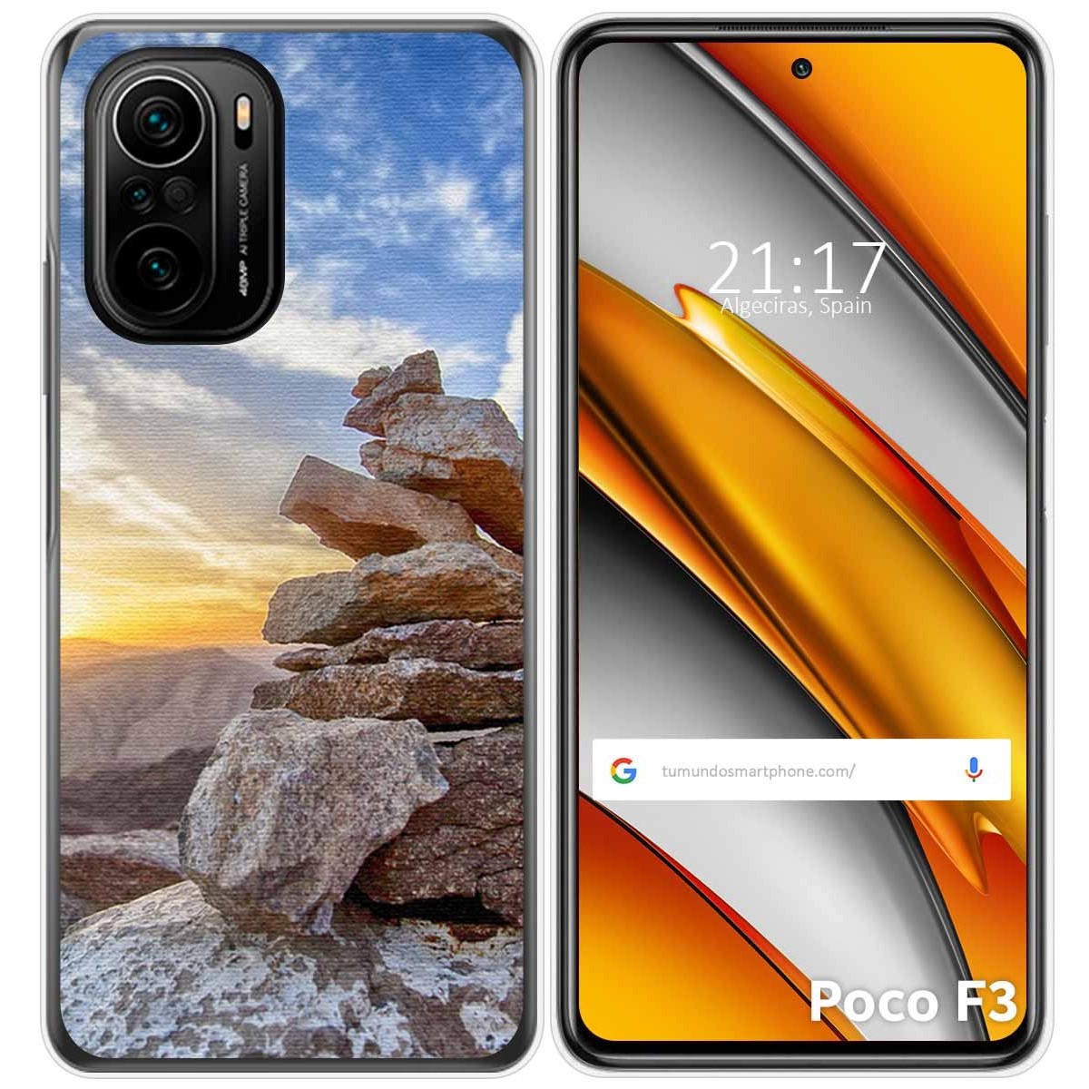 Funda Gel Tpu para Xiaomi POCO F3 5G / Mi 11i 5G diseño Sunset Dibujos