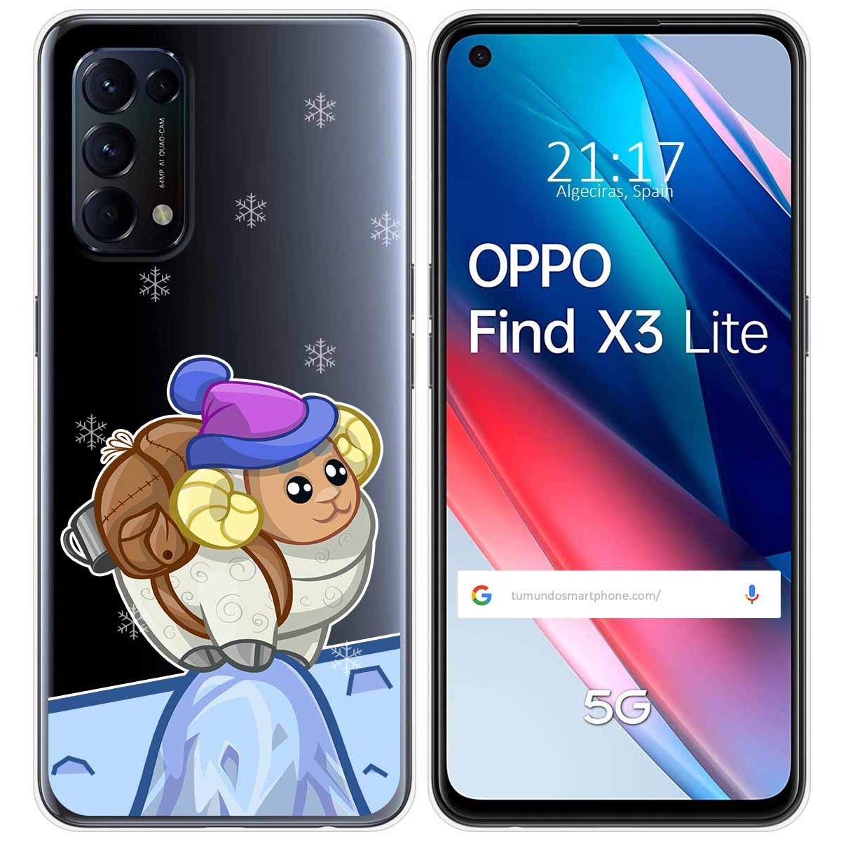 Funda Gel Transparente para Oppo Find X3 Lite 5G diseño Cabra Dibujos