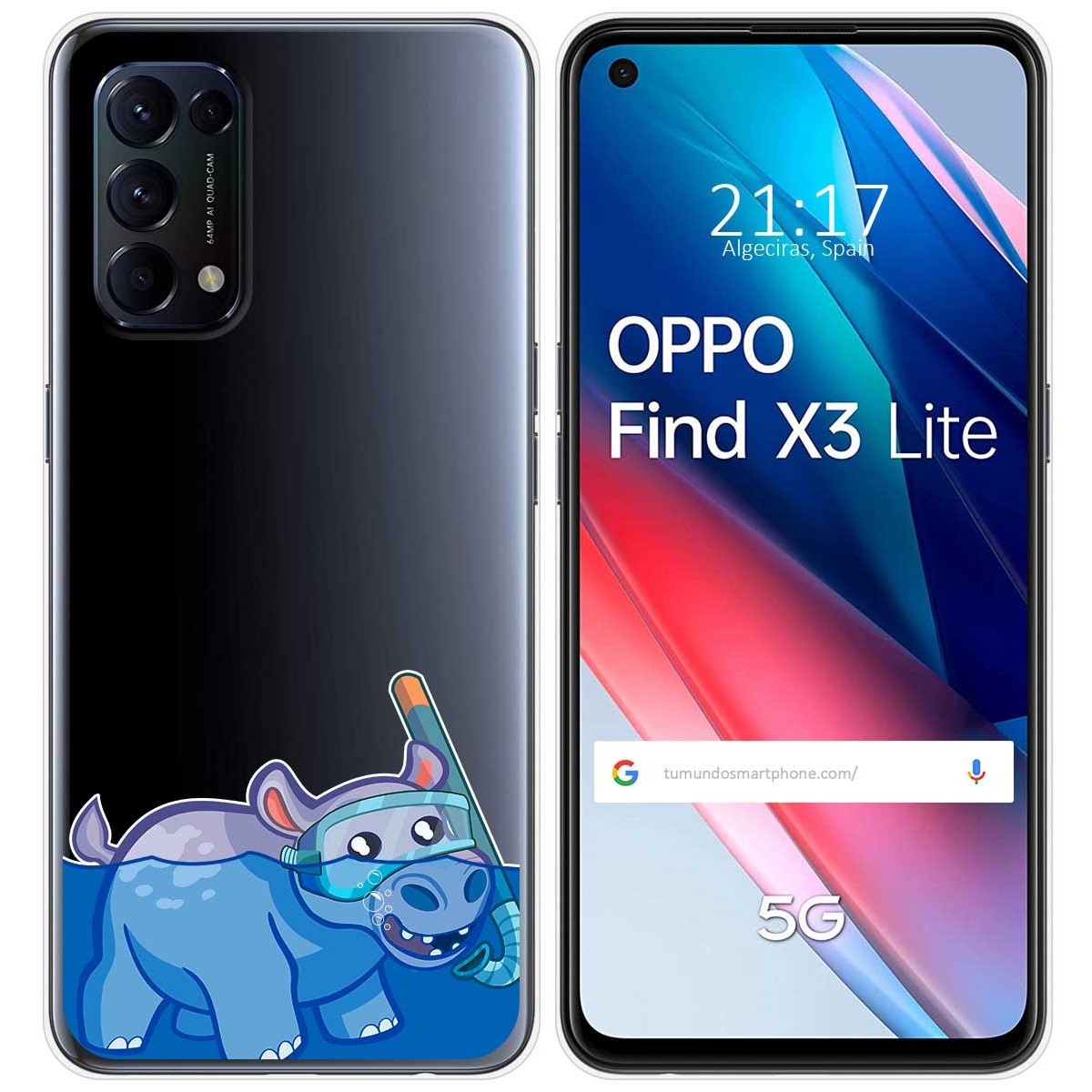 Funda Gel Transparente para Oppo Find X3 Lite 5G diseño Hipo Dibujos